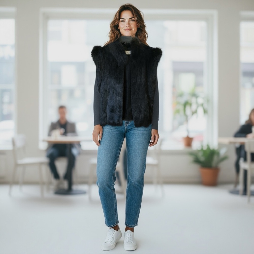 100% Mink Fur Vest Size M